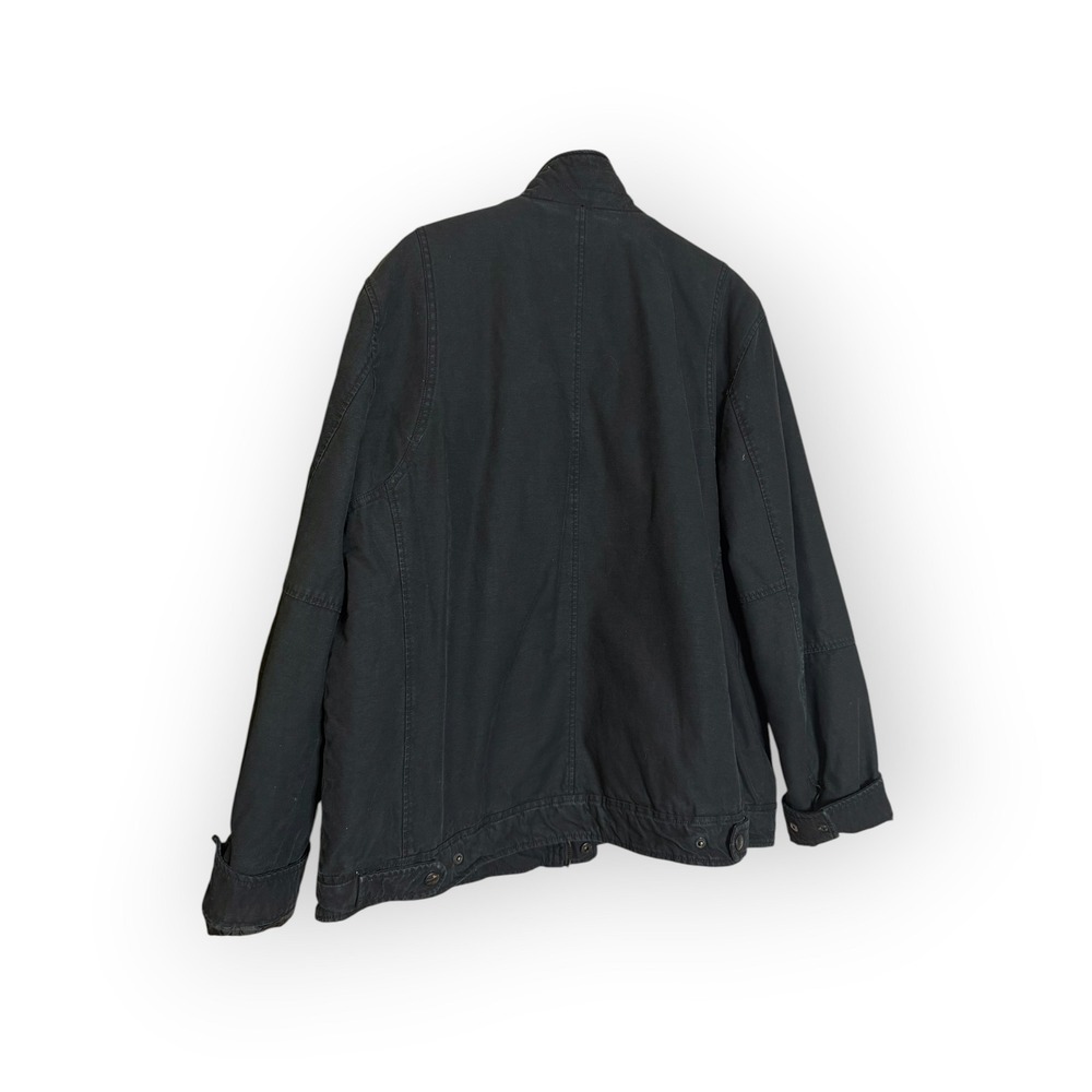 Levis Mens Black Cotton Canvas Quilted Lined Field Jacket Utility Coat Large - Picture 9 of 9